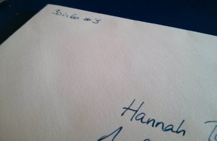 30in60 - Letter #3 - Hannah